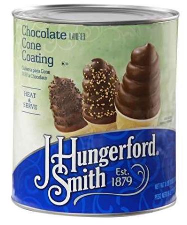 J Hungerford Smith Chocolate Cone Coating Heat And Serve, 109 Oz Can, 6 Pack