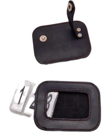 Tysons Breeches Tournament Head Numbers - Black & Brown Leather - Pair of 2 Pieces - Buy Online on GoSupps.com