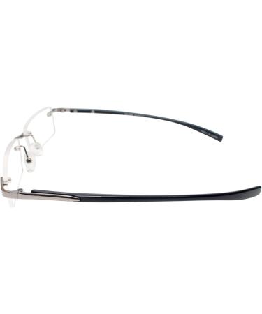 Donald Trump Designer Rimless Reading Glasses DTR 06 - Gun Metal Silver 48mm +2.00 | Stylish & Comfortable International Shipping Available - Buy Online on GoSupps.com