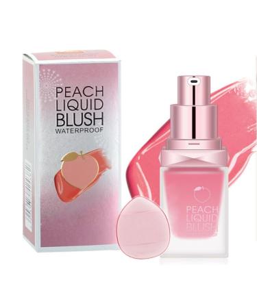 Liquid Blush Matte Velvet Cheek Blush Long-Lasting Waterproof Weightless Smudge-Proof Natural Look 0.6 Oz. (Rose red)