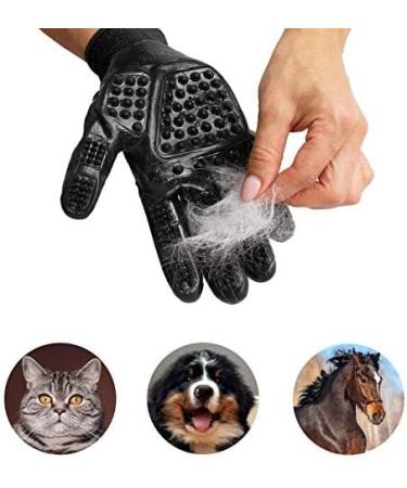 LetiStore 2X Cat Brush Grooming Gloves - Blue XL | Effective Pet Grooming for Cats Dogs and Horses | Remove Hair Easily - Buy Online on GoSupps.com