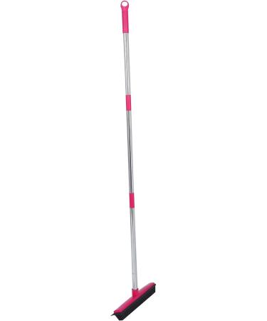 XHTLLO Multifunction Telescopic Floor Broom Pet Hair Dust Removal Cleaner Rubber Brush Head Easy To Cleaned Suitable for Floors Carpets(Pinkest) - Buy Online on GoSupps.com