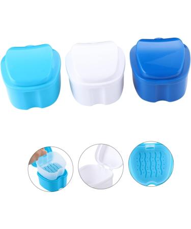 Gleavi 3 Series Box Press Container for Dentures | Dental Prostheses Storage | Blue 10x9x7cm - Buy Online on GoSupps.com