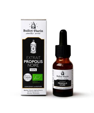Ballot Flurin - Black French Propolis Extract - Organic - Made in France - 15 ml