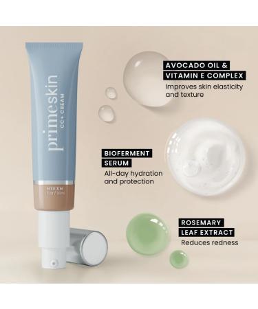 Prime Prometics PrimeSkin CC+ Cream for Mature Women Lightweight Liquid-to-Powder Foundation Blurs Pores & Covers Age Spots Crease-Free Hydrating & Soft-Matte Finish for Sensitive Skin (Light) - Buy Online on GoSupps.com