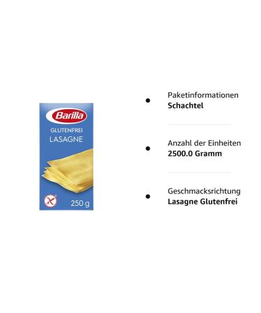 Buy Barilla Gluten-Free Lasagna - Corn & Rice Pasta | 10 Pack (10 x 250g) - Perfect for Celiac & Gluten Intolerance - Buy Online on GoSupps.com