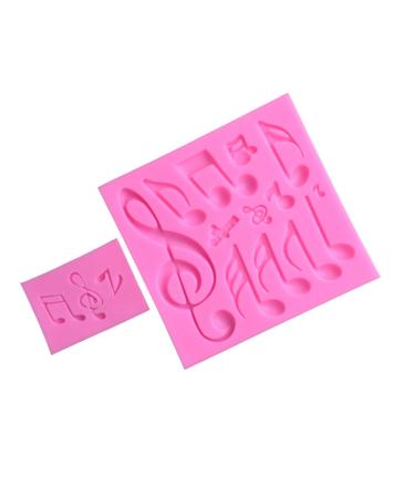 Milisten 2pcs Candy Cupckake Topper Mold Cake Border Baby Shower Cake Decorating Music Fondant Mold Silicone Music Molds Silicone Cake Mold Silicone Molds Musical Baking Molds Chocolate