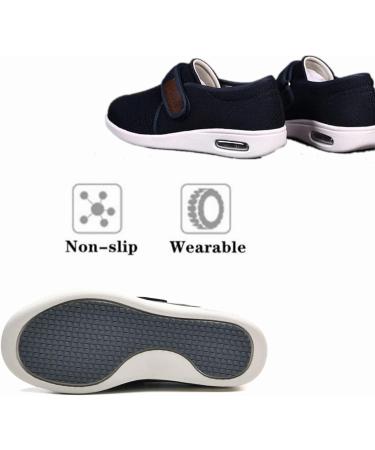 ZGDG Diabetic Shoes for Men Women | Wide Adjustable Breathable Sneakers | Ideal for Swollen Feet, Diabetes, Edema | Non-Slip Walking Shoes | Plantar Fasciitis & Arthritis Relief | 11 Wide Blue - Buy Online on GoSupps.com