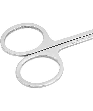 JTLB Round Nose Stainless Steel Nose Hair Scissors - Precision Grooming for Eyebrows Eyelashes & Moustaches | International Shipping Available - Buy Online on GoSupps.com