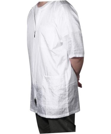 Ipetboom 1pc Salon Robes Smock Waetrproof Work Clothes Mens Overalls Hair Salon Clothes Jackets for Women Fashion Short Sleeve Jacket for Women Mens Jackets Print White Clothing - Buy Online on GoSupps.com