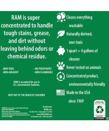 RAM All-Purpose Cleaner & Degreaser Concentrate 1 Quart - Powerful Eco-Friendly Cleaning Solution for Home & Business - Buy Online on GoSupps.com