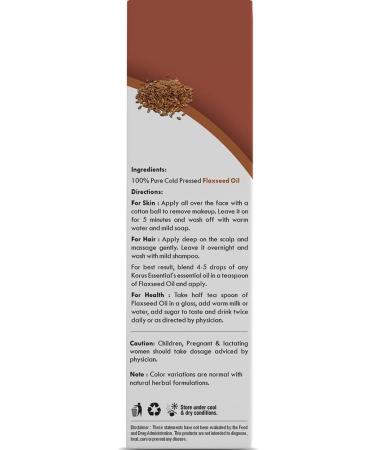 100% Pure Flax Seed Oil (Linseed Oil) - 200ML - Premium Quality GMP Certified - Cruelty Free - Kosher & Halal Certified - Buy Online on GoSupps.com