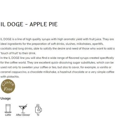 BARMAN IL DOGE Apple Pie Syrup 70cl - Buy Online on GoSupps.com
