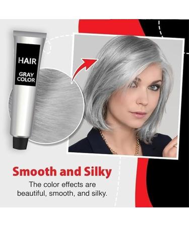 Silver Gray Hair Dye Cream Light Gray Silver Color Cream Dye Hair Gray Color Smokey Grey Permanent Hair Dye Silver Gray Natural Hair Dye Cream Silver Gray Hair Dye Unisex Silver Hair Dye - Buy Online on GoSupps.com
