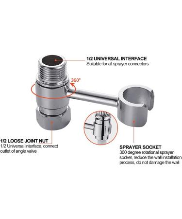 360 Rotatable Toilet Spray Flusher Holder - Premium Bathroom Cleaner | International Shipping Available - Buy Online on GoSupps.com