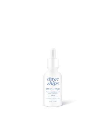 Three Ships Dew Drops Hyaluronic Acid And Vitamin C Serum - Vegan Facial Serum Brightens And Plumps Skin - Intensive Natural Face Serum for All Skin Types- As Seen on Dragon s Den  01 Fl Oz
