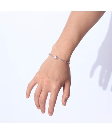 VekkEr Sterling silver bracelet 925 silver bracelet 3pcs 12 bangles bracelets for women women's bracelets womens bangles bracelets constellation bracelet zodiac sign bracelet Silver_medium - Buy Online on GoSupps.com
