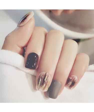 Sethexy shiny wrong nails chic jump paint sparkle briefly complete cover acrylic 24-piece nail tips for women and girls