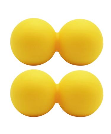 QUR Peanut Massage Ball Double Massage Ball Ball for Myofascial Relaxation Muscle Relaxation Acupuncture Massage A Yellow