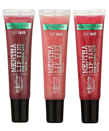 Bath & Body Works C.O. Bigelow Mentha Lip Tint Pack - 3 Pack Violet Pink Magenta Mint - Buy Online on GoSupps.com