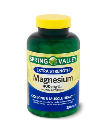 ONLY 1 in Pack Spring Valley Magnesium 400 Mg 250 Tablets by Spring Valley - Buy Online on GoSupps.com