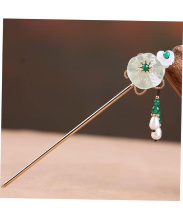 Mikinona Antique Hairpin Green Hair Clips Hanfu Girls Headwear Green Vintage Hairpin Chinese Handmade Hair Accessories Retro Chinese Stylish Clips Retro Hair Pin Copper Bride Walk - Buy Online on GoSupps.com