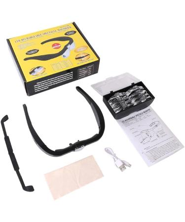 Head-Magnifier Glasses with 2 LED Lights USB-Charging Magnifying Eyeglasses for Reading Jewelry Craft Watch Repair Hobby Hands Free Magnifier for Reading Books Small Gift - Buy Online on GoSupps.com