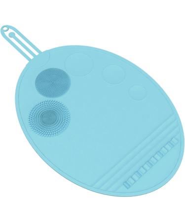 Harilla Brush Cleaning Mat Silicone Makeup Brush Cleaning Mat Lightweight Multipurppose Scrubber Mat for All Brushes blue - Buy Online on GoSupps.com