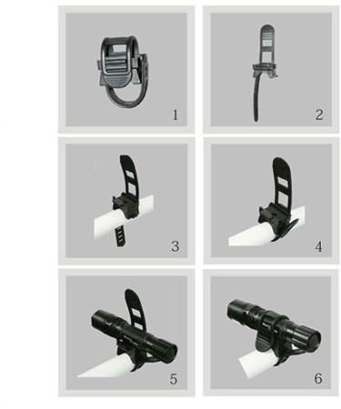 OUKENS 360 Degree Rotatable Bicycle Flashlight Mount | Universal Bike Headlight & Taillight Holder - Buy Online on GoSupps.com
