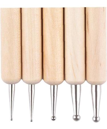 TOSSPER 5pcs 2-Way Wooden Dotting Pen Set | Marbleizing Tool & Nail Art Dotting Kit for Creative Designs - International Shipping Available - Buy Online on GoSupps.com