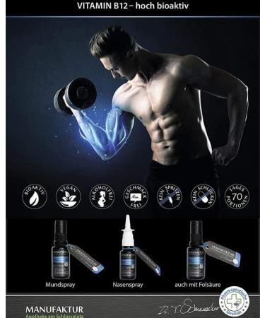 High-Dose Vegan Vitamin B12 & Folic Acid Nasal Spray - 500 g Methylcobalamin - Developed in Germany - Safe for Pregnant Women & Children - Buy Online on GoSupps.com