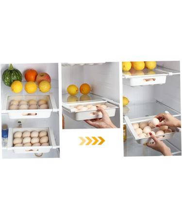 Generic 2pcs box Multi-purpose Home Drawer Storage Case Type for Fridge Refrigerator White Household Egg White 26x18cm - Buy Online on GoSupps.com