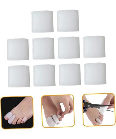 PLAFOPE 10pcs Silicone Toe Covers & Separators - Big Toe Protectors for Men - Mild White - 3x2.5cm - Buy Online on GoSupps.com