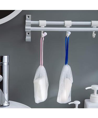 Pack of 4 Foam Net Nylon Bubble Nets with Silk Ribbon - Ideal for Body & Facial Cleansing & Skin Care | International Shipping - Buy Online on GoSupps.com