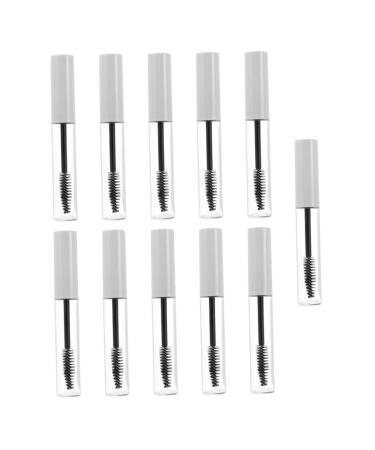 Outanaya 11pcs Eyelash Tube Empty Mascara Tube and Wand Refill Mascara Tubes Mini Mascara Tubes White Plastic