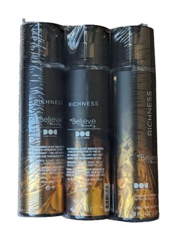 Richness by Believe Beauty Inspired by Men's 1 Million Fragrance Body Mist (3 Pk) Dose of Desire