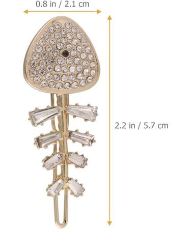 Fishbone Hairpin Hair Clip Girls Hair Barrettes Hair Accessory for Women Hair Gems for Women Girls Hairpin Hairpins for Girls Metal Fish Bone Clip Hair Accessories Miss - Buy Online on GoSupps.com