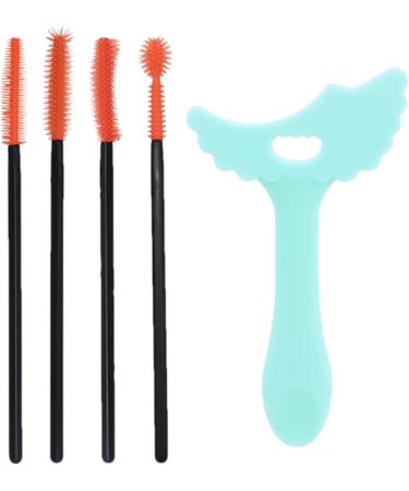 Mascara Shield Applicator Mascara Guide Shield Template Heart-Shaped Design Eye Makeup Tool for Night Out Daily Use Dating Green + Eyelash Brush - Buy Online on GoSupps.com