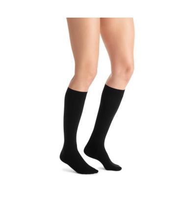 JOBST 115202 Opaque Compression Stocking Knee High 15-20mmHg Closed Toe Large Classic Black