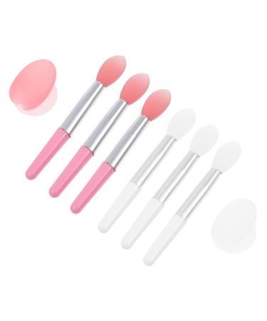 DOITOOL 2 Sets Lip Stick Dust Cover Make up Kit Lip Makeup Stick Lipstick Brush Convenient Silicone Lip Mask Brush Lady Tools Makeup Tool Silica Gel Miss Brush Tool To Sleep