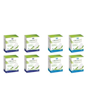 Organyc hygiene binding with wings for the night 40 pieces & hygiene tables for daily use with folded wings made of 100% organic cotton - 4 packs of 10 pieces (40 pieces) 10 pieces (4 Pack) night with wings for strong daysBundle with hygiene binding