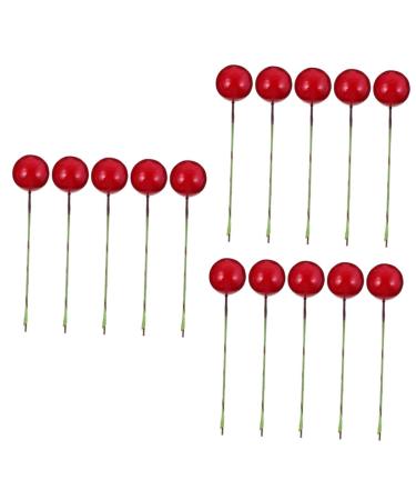 HOMSFOU 432 Pcs Diy Foam Red Fruit Artificial Fruit Faux Fruit Simulation Berries Lifelike Berries Photo Props Flower Garland Decorations Fake Berry Picks Winter Berry Picks Fake Berries Redx3pcs 2x2x2cmx3pcs