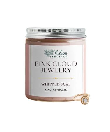 Jewelry Whipped Soap Body Wash Shower Bath & Shave Cream RING REVEAL inside! (Pink Cloud)