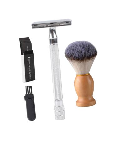 Ipetboom 1 Set Manual Shaver Shaving Brush Hair Sweep Brush Men Grooming Tool Men Shaving Trimmer Barber Razor Kit Beard Razor Facial Shaver Old Style Shaver Old Fashioned Combination