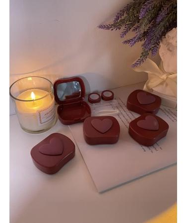 Miedeon Travel Contact Lens Container Set - 4-Piece Red Etui for Easy Lens Storage & Travel - Ideal for Contact Lens Wearers - Buy Online on GoSupps.com