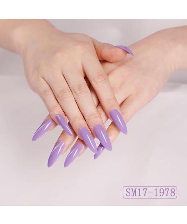 dijiusidy 1 Set False Nails Long Press Scratch-resistant Nail Tips Artificial Fingernails DIY Accessories for Women Girls Beginners SM171978 Purple - Buy Online on GoSupps.com