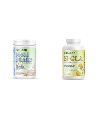 Fit & Lean Meal Shake N-CLA Fat Burning Capsules Protein Fiber Probiotics 120 Servings