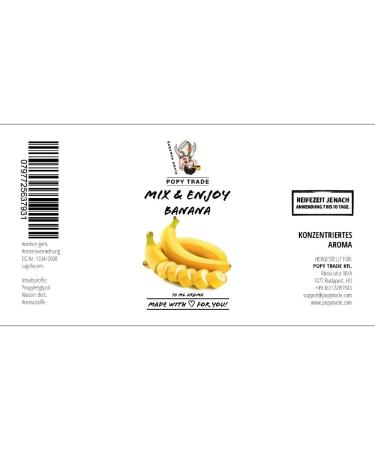 POPY Trade Mix & Enjoy Banana High Dosage Flavor 10ml Easy High Efficiency Mix for Nebulizer Fog Machines Diffuser Food Beverage DIY Projects etc. - Buy Online on GoSupps.com