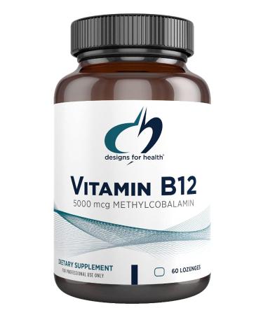 Designs for Health Vitamin B12 Lozenges - 5000mcg B12 Methylcobalamin Methyl B12 - Vegan Vitamin B12 Supplements - Non GMO, Natural Berry Flavor (60 Quick Dissolve Lozenges) Standard Packaging