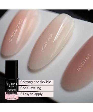 Sincero Salon - Nautral Rose Gel Nail Polish Base Coat 6ml - Extra Strong Nail Strengthener For Damaged Nails - Gel Base Coat - Nail Varnish - Gel Polish Nail Art - LED UV Gel Nail Polish Natural Rose - Buy Online on GoSupps.com